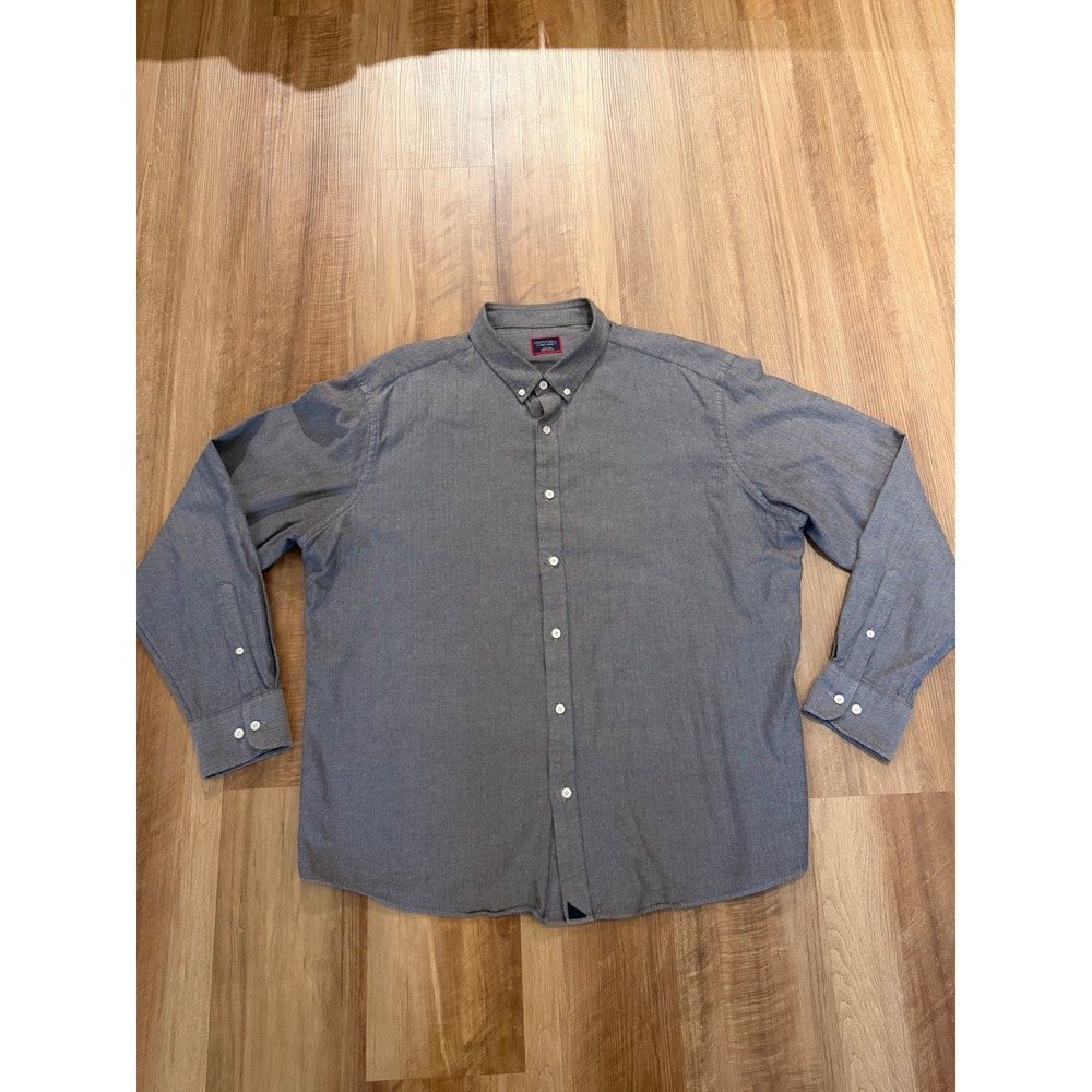 UNTUCKit Librando Shirt Mens XXXL Grey Herringbone Button Down 40246